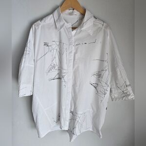 UCHUU MONTREAL White Graphic Shirt